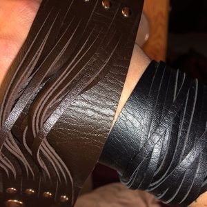 🔥Leather Bracelet/Cuff Punk Rock Adj🔥